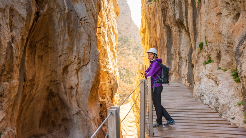 Caminito del Rey  vandring lngs med bergsvggen 31 mars